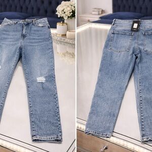 Fashion Nova Light Blue Ripped Jeans new with tags